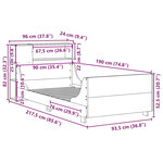 vidaXL Cadre de lit sans matelas 90x190 cm bois de pin massif