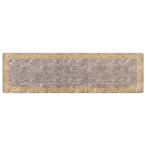 vidaXL Coureur de Tapis MARSA Gris 100 x 350 cm Polyester et PVC