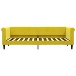 vidaXL Lit de jour avec gigogne et tiroirs jaune 80x200 cm velours
