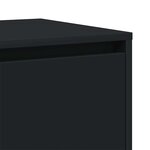 vidaXL Buffet Noir 120 x 41 x 75 cm Bois d'ingénierie