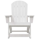 vidaXL Chaise Adirondack à bascule Blanc 73.5 x 92 x 90 cm Plastique