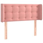vidaXL Tête de lit à LED Rose 83x16x78/88 cm Velours