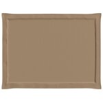 vidaXL Coussins de siège 2 Pièces Taupe 47 x 36 x 2 cm Polyester