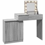 vidaXL Coiffeuse avec LED sonoma gris 115x37x110 5 cm