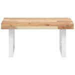 vidaXL Étagère de vasque murale acier et bois massif d'acacia