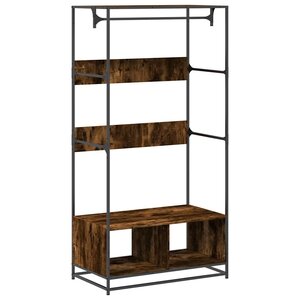 vidaXL Armoire chêne fumé 90x50x180 cm bois d'ingénierie