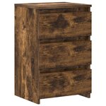 vidaXL Tables de chevet 2Pièces Chêne fumé 40x35x62 5cm Bois d'ingénierie