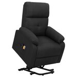 vidaXL Fauteuil de massage Noir Tissu