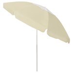 vidaXL Parasol de plage jaune sable 240 cm