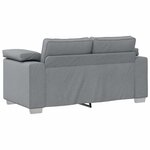 vidaXL Canapé 2 Pièces Gris clair 219 x 80 x 82 cm tissu