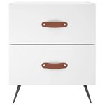 vidaXL Table de chevet blanc 40x35x47 5 cm bois d’ingénierie