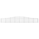 vidaXL Paniers à gabions arqués 3 Pièces 400x30x40/60 cm Fer galvanisé
