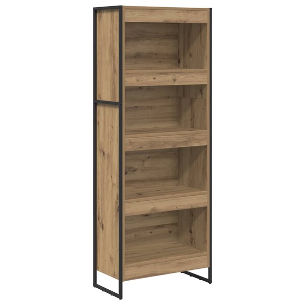 vidaXL Bibliothèque Chêne artisan 80 x 30 x 155 cm Bois d'ingénierie