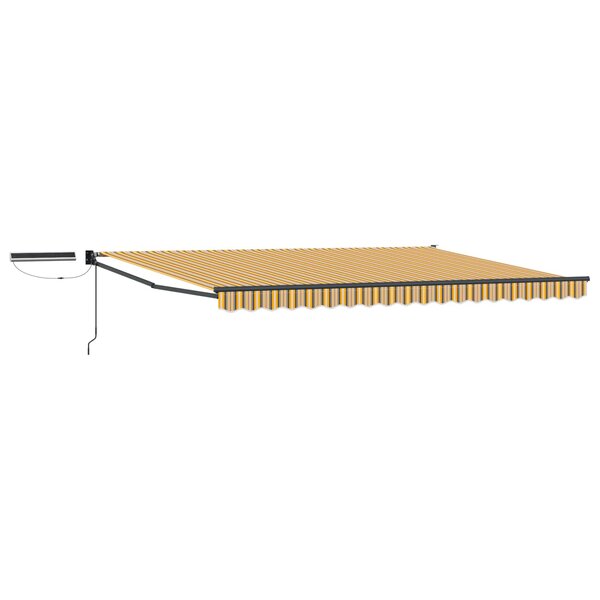 vidaXL Auvent rétractable électrique Jaune Gris Anthracite 5 x 3 m