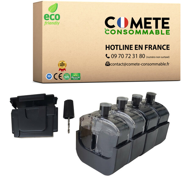 1 kit de recharge compatible hp 304 304 xl 304xl noir