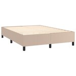 vidaXL Sommier à lattes de lit matelas LED Cappuccino 140x190 cm