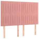 vidaXL Cadre de lit sans matelas rose 140x190 cm velours