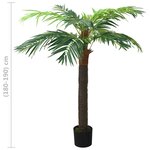 vidaXL Palmier Phoenix artificiel avec pot 190 cm Vert