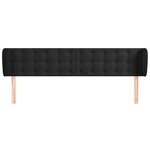 vidaXL Tête de lit avec oreilles Noir 183x23x78/88 cm Velours