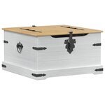 vidaXL storage box avec étagère Blanc 78 x 78 x 45 cm Pin massif