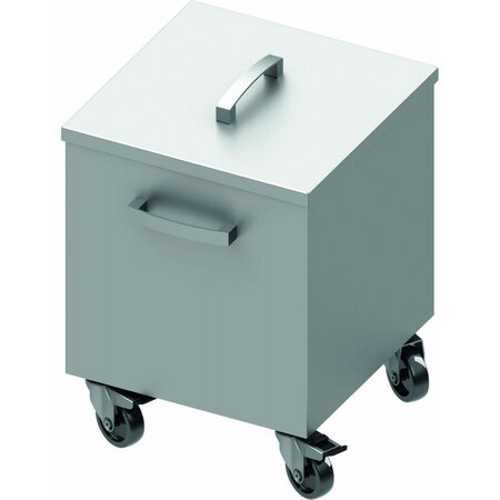 Poubelle en inox sur roues - 40 litres - stalgast -  - acier inoxydable40 350x350x500mm