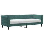 vidaXL Lit de jour avec matelas vert foncé 80x200 cm velours