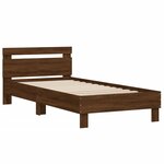 vidaXL Cadre de lit sans matelas avec tête de lit 100x200 cm
