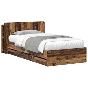 vidaXL Cadre de lit avec rangement Bois ancien 80 x 200 cm