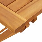 vidaXL Table pliable de jardin 90x52 5x65 cm bois d'acacia solide
