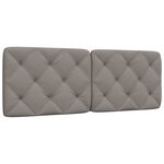 vidaXL Coussin de tête de lit taupe 120 cm tissu