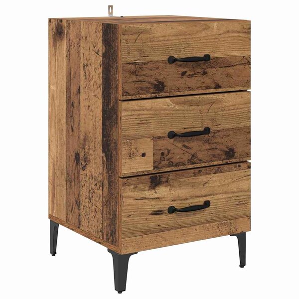 vidaXL Cabinet de chevet Bois ancien 40 x 40 x 66 cm Bois d'ingénierie