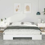 vidaXL Cadre de lit Blanc 180 x 200 cm