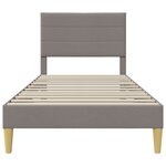 vidaXL Cadre de lit avec tête de lit Taupe 80 x 200 cm Tissu