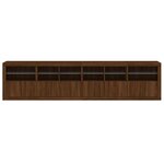 vidaXL Buffet avec lumières LED chêne marron 283x37x67 cm