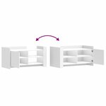 vidaXL Table basse blanc 100x50x50 cm bois d'ingénierie