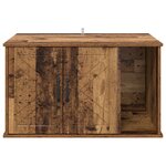 vidaXL Maison pour chat Bois ancien 85 x 55 x 50 cm Bois d'ingénierie