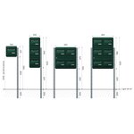 Bloc de boites aux lettres collectives extérieures · B4 - Vert mousse