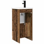vidaXL Meuble de salle de bain avec évier Bois ancien