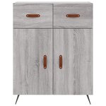 vidaXL Buffet sonoma gris 69 5x34x90 cm bois d'ingénierie