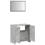 vidaXL Armoire de bain avec miroir gris béton bois d'ingénierie