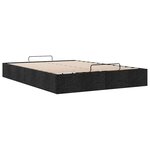 vidaXL Cadre de lit ottoman sans matelas noir 140x190 cm tissu