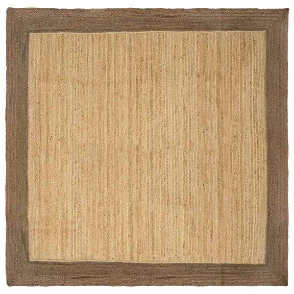 vidaXL Tapis de surface Gris 200 x 200 cm Jute