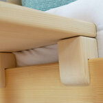 Table de chevet à fixer sur le lit - bois naturel - 43 x 32 x 41 cm