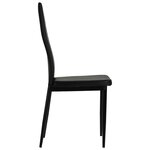 vidaXL Chaises à manger lot de 4 noir similicuir
