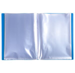 Protège-documents En Polypropylène 5/10e Opak Pochettes Cristal 100 Vues - A4 - Bleu Clair - X 10 - Exacompta