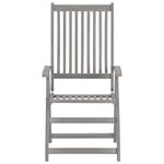 vidaXL Chaises inclinables de jardin lot de 2 et coussins Bois acacia