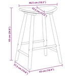 vidaXL Chaises de salle à manger 2 Pièces Blanc 46 x 37 x 63 cm