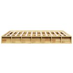 vidaXL Cadre de lit sans matelas 135x190 cm bois massif de chêne