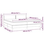 vidaXL Sommier à lattes de lit et matelas et LED Gris foncé 200x200 cm