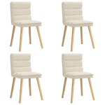 vidaXL Chaises à manger lot de 4 Lin